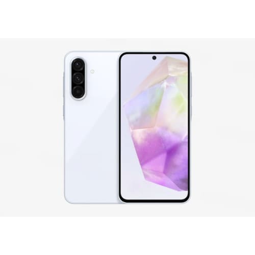 Samsung Galaxy A56 5G — front and rear view (olive/white example)