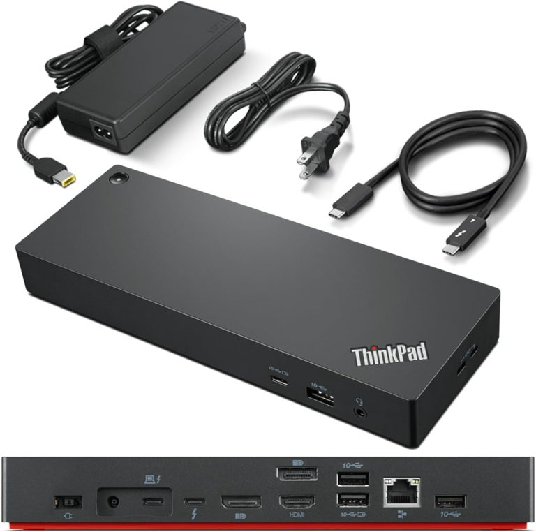 Lenovo ThinkPad Universal Thunderbolt - 4 Dock - 4 Displays - Dynamic Power Charging 100W Black