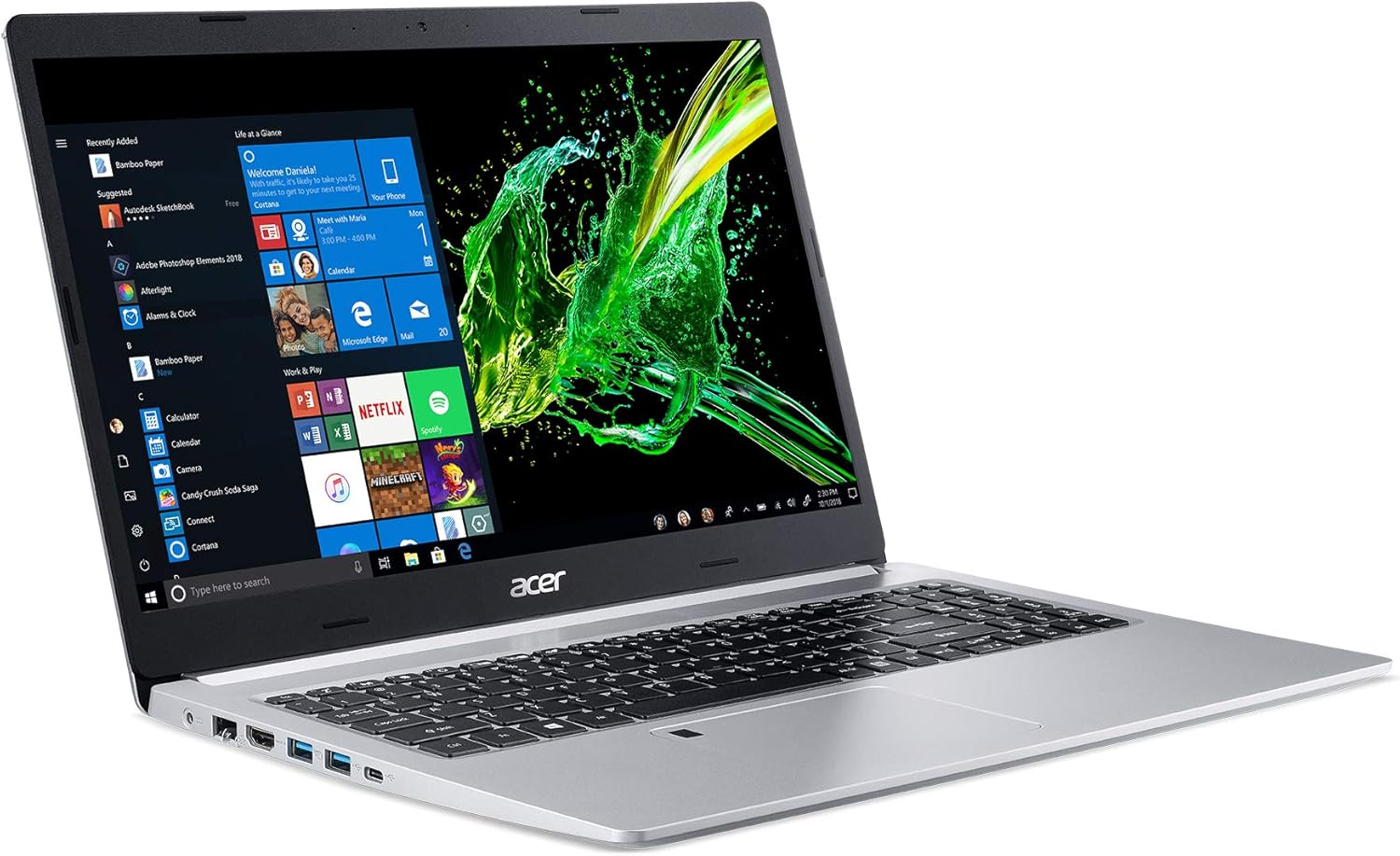 Acer Aspire 5 laptop showing front view